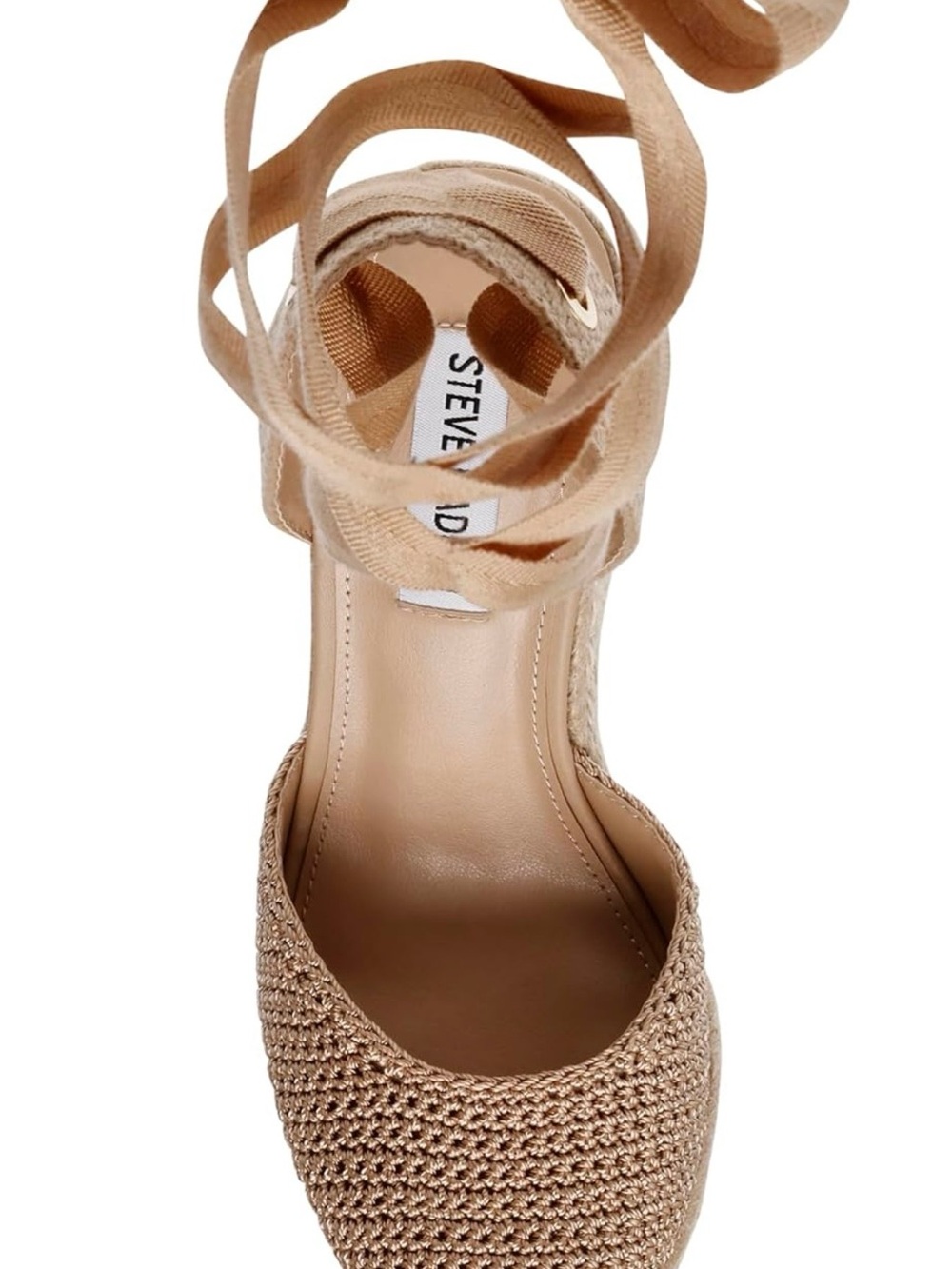Steve Madden Tan Espadrille Wrap Wedge Sandals Steve Madden womens Locket - Picture 4 of 4